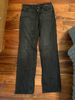Denim Forum The ’90s Joni Lo-Rise Loose Jeans Black Wash Size 25 (1168)